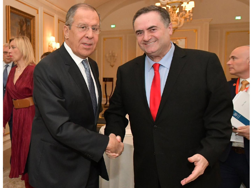 FM Katz with Russian FM Lavrov at the Mediterranean Dialogues conference in Rome